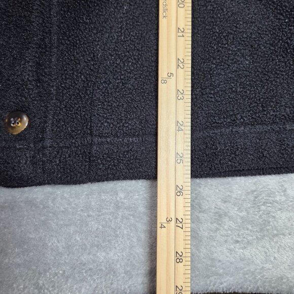 Vintage LL Bean Jacket Womens Large Black Fleece Cord Trim Barn Chore Shacket 90 - Picture 8 of 8